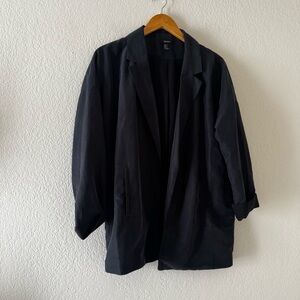 forever 21 lightweight black blazer jacket, size small
